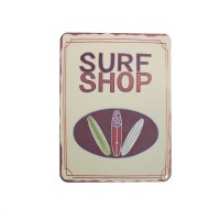 Magnet déco en métal Surf Shop 6x8